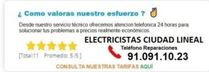 electricistas ciudad lineal precios