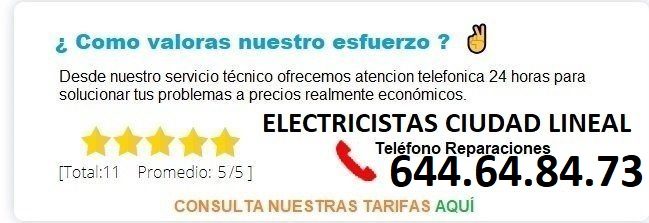 electricistas ciudad lineal precios